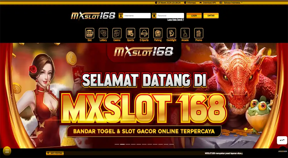 Tampilan web Mxslot168